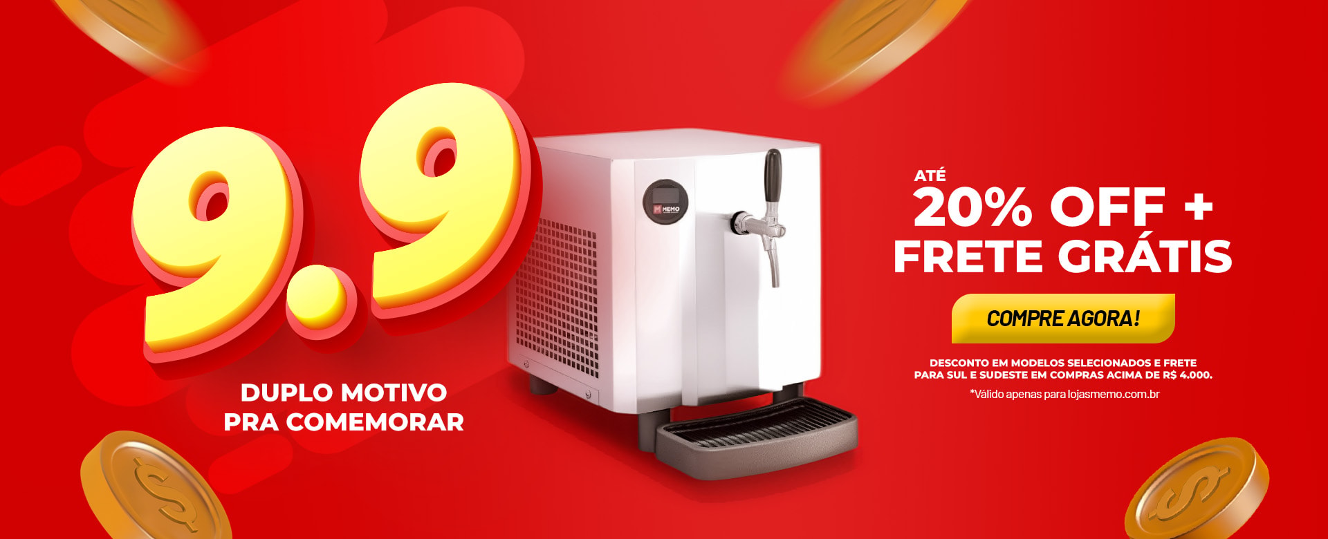 Promoção 9.9 Lojas Memo