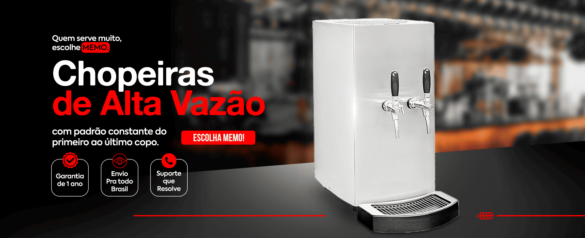 Chopeiras de alta vazão