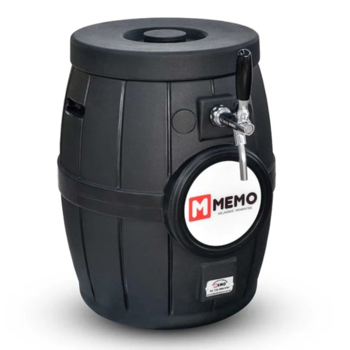 Chopeira a Gelo Barril Rotomoldado Preta - 1 Torneira Italiana Mundi-ed72b474-6813-4b39-9e4f-35f660737f4e