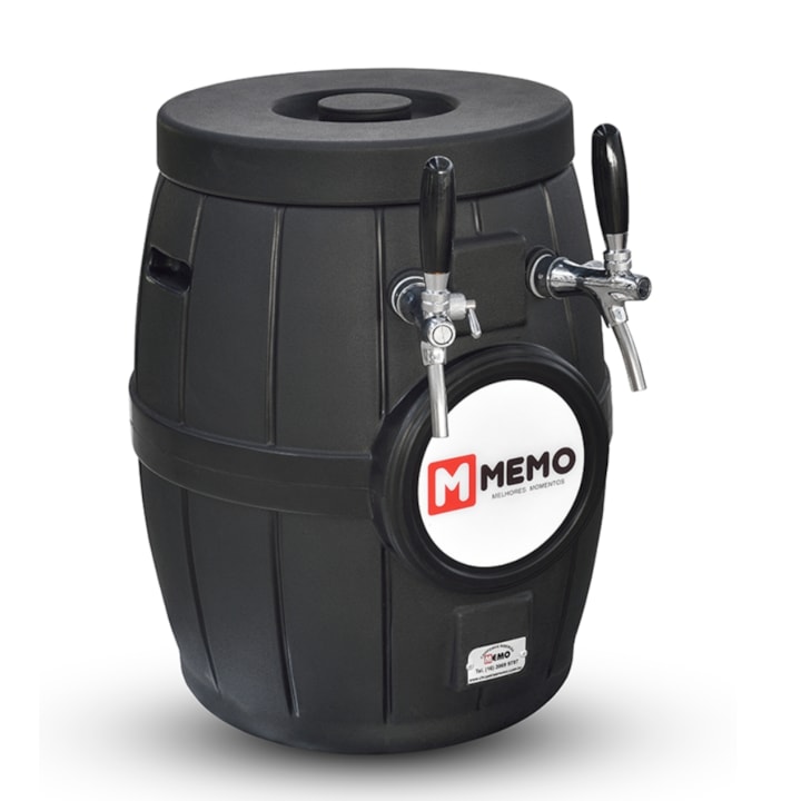 Chopeira a Gelo Barril Rotomoldado Preto - 2 Torneiras Mundi-cb04378b-efc9-4708-8264-da8ab275ede6