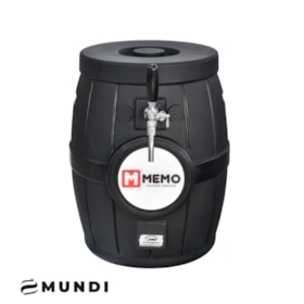 Chopeira a Gelo Barril Rotomoldado Preto - Torneira Italiana Mundi