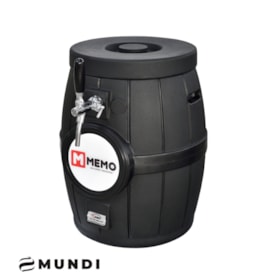 Chopeira a Gelo Barril Rotomoldado Preto - Torneira Italiana Mundi