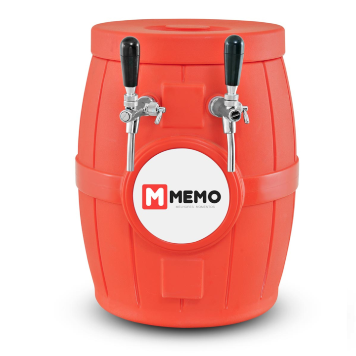 Chopeira a Gelo Barril Vermelho - 2 Torneiras-05dacc2f-5050-4d95-a4f2-406961cc2d51