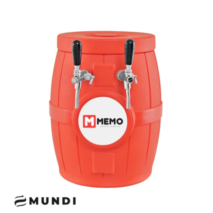 Chopeira a Gelo Barril Vermelho - 2 Torneiras Mundi