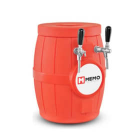 Chopeira a Gelo Barril Vermelho - 2 Torneiras Mundi