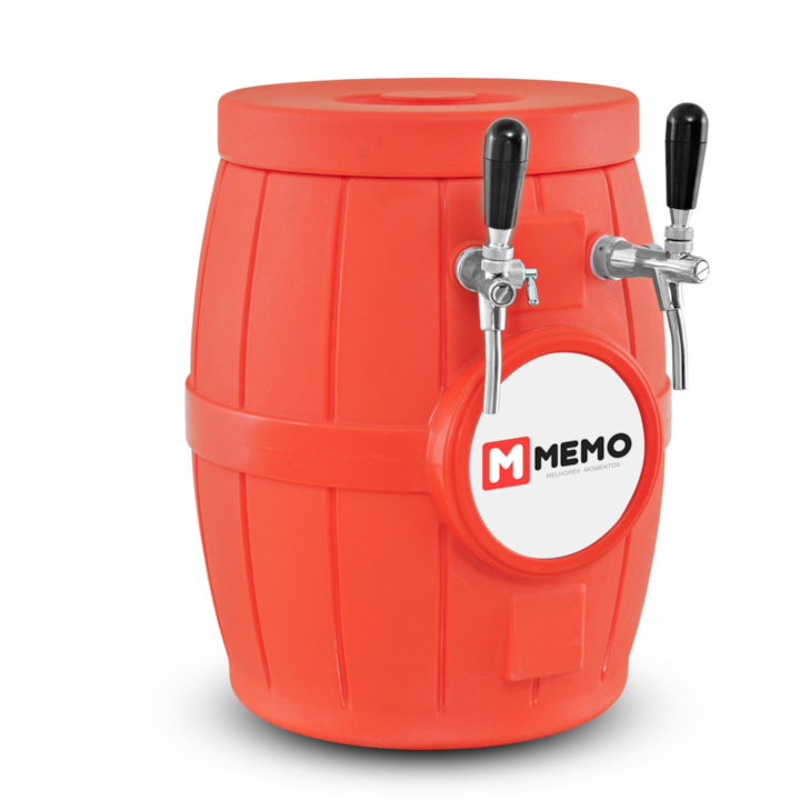 Chopeira a Gelo Memo Barril Rotomoldado - 2 Torneiras Italianas-bcd3f289-6675-48b1-ada3-03d0533709ca