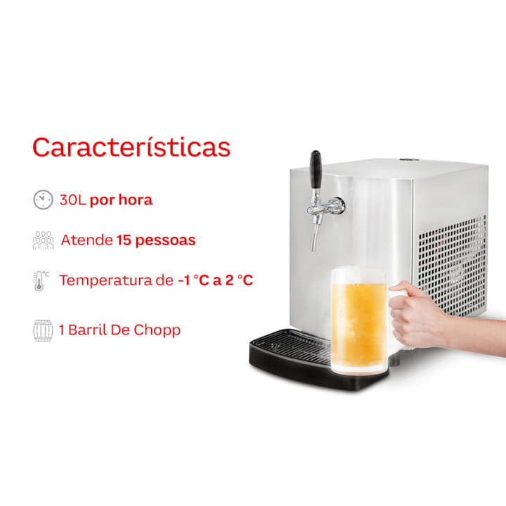 Chopeira Elétrica Facile 30L/h - 1 Torneira-d28409f0-9971-477c-b259-4f6d230f3c2c