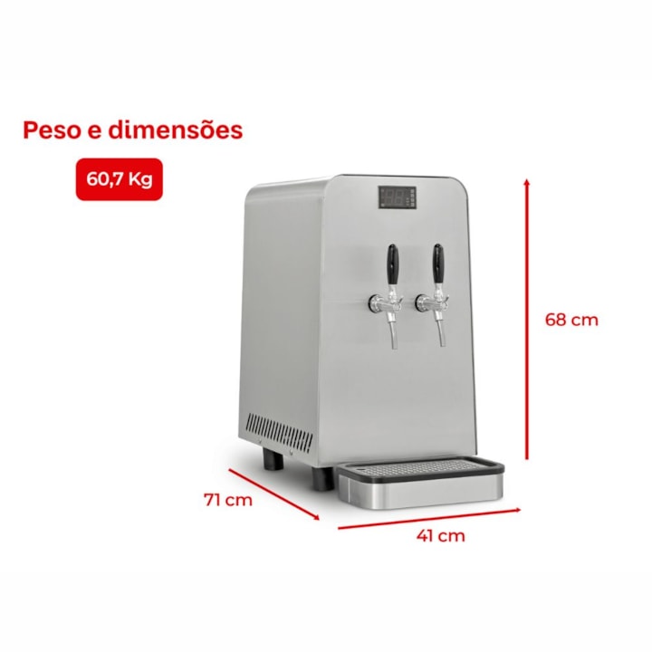 Chopeira Elétrica Hug 110L/h com Degelo - 2 Torneiras-35c26707-9de8-4172-a49e-ac82bb9601fd