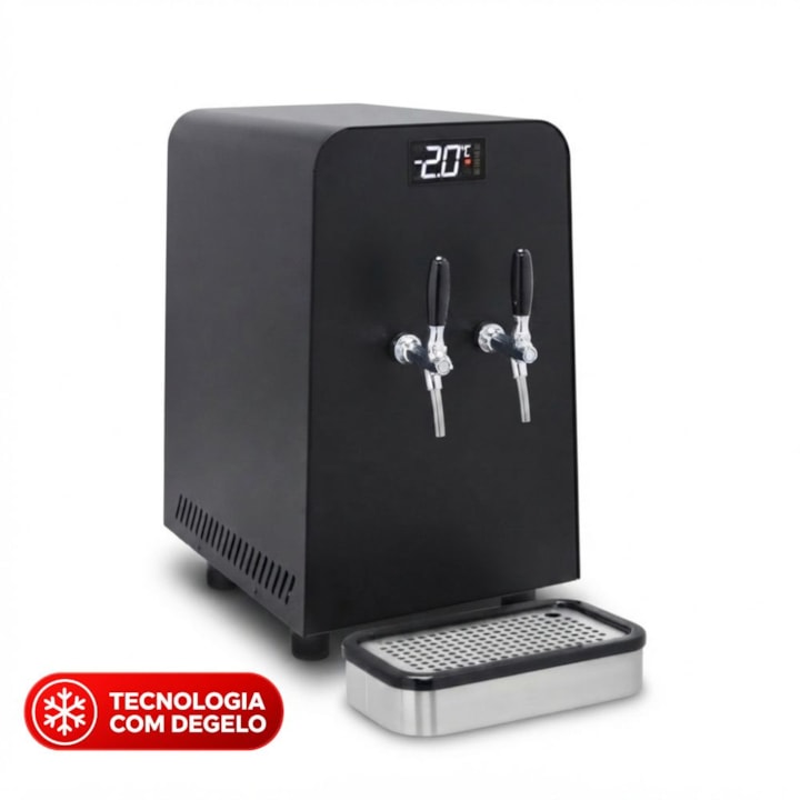 Chopeira Elétrica Hug 110L/h Preta com Degelo - 2 Torneiras-ab48d7d0-4936-4bc6-8d85-03d6b6416a19