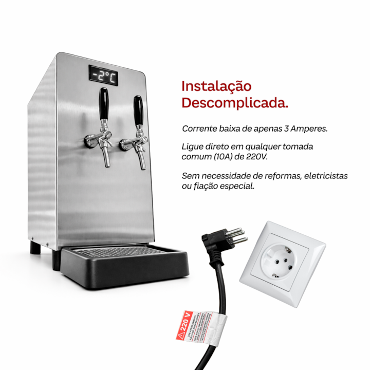 Chopeira Elétrica Hug 70L/h 220v - 2 Torneiras-d1262678-8fa1-4107-b678-dd1e569026a4