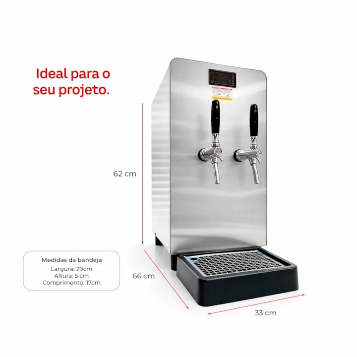 Chopeira Elétrica Hug 70L/h com Degelo - 2 Torneiras-28602ae4-be18-4e93-9c54-4f2f08c62fbe