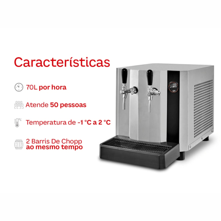 Chopeira Elétrica Memo Advantage 70L/h - 2 Torneiras-261f2b16-b7d7-4832-b3f6-70494ebaa27b