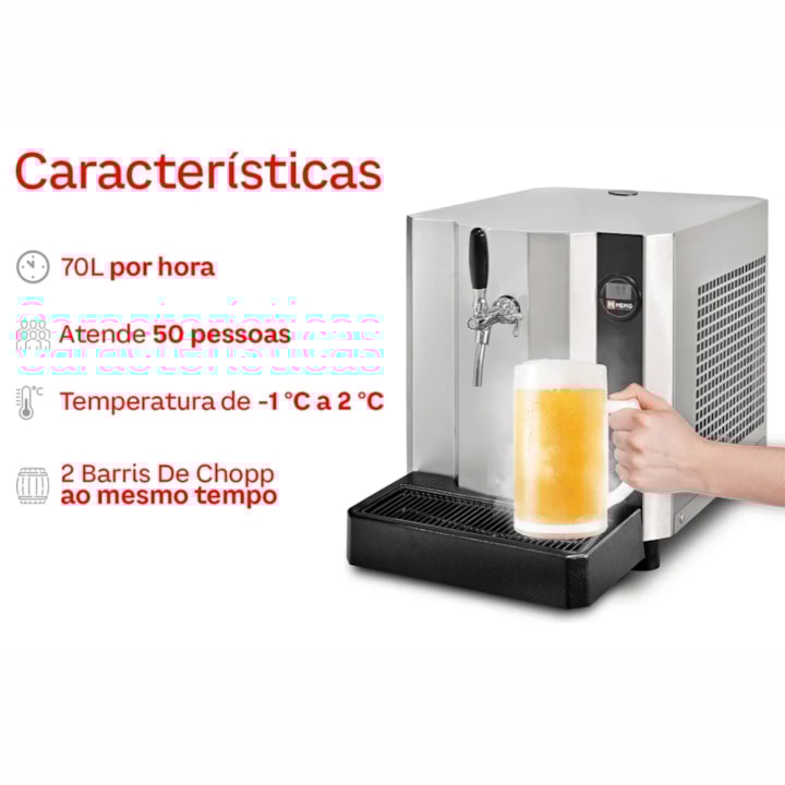 Chopeira Elétrica Memo Advantage 70L/h 220v - 1 Torneira-0feba63b-436f-4bc9-ac66-3d84e3a34d25