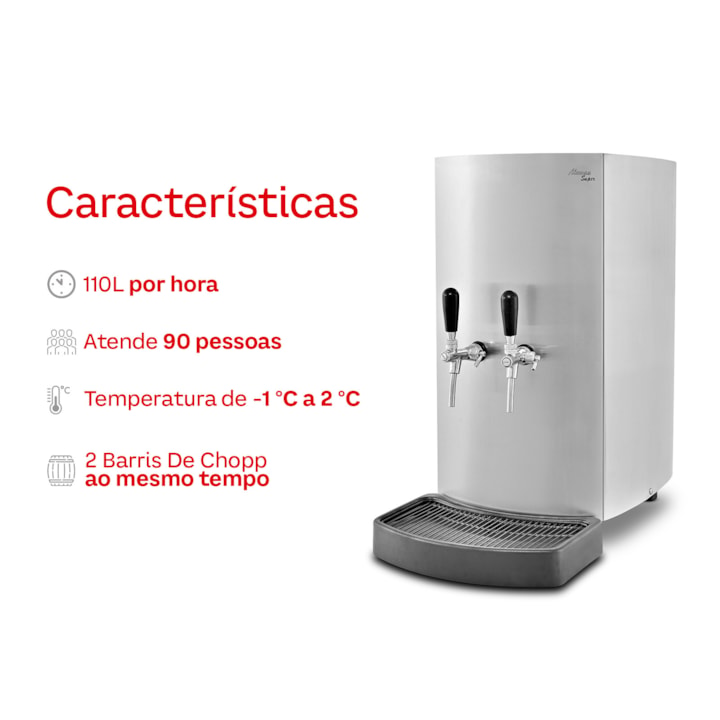 Chopeira Elétrica Memo Aleman 110L/h 220v - 2 Torneiras-10172f35-490a-4937-b122-5220fa53502d