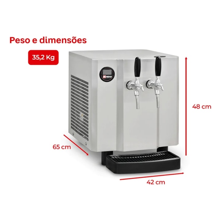 Chopeira Elétrica Memo Small 50L/h - 2 Torneiras-d10a6ccc-2d7d-4a7a-836a-d6b85997eae1