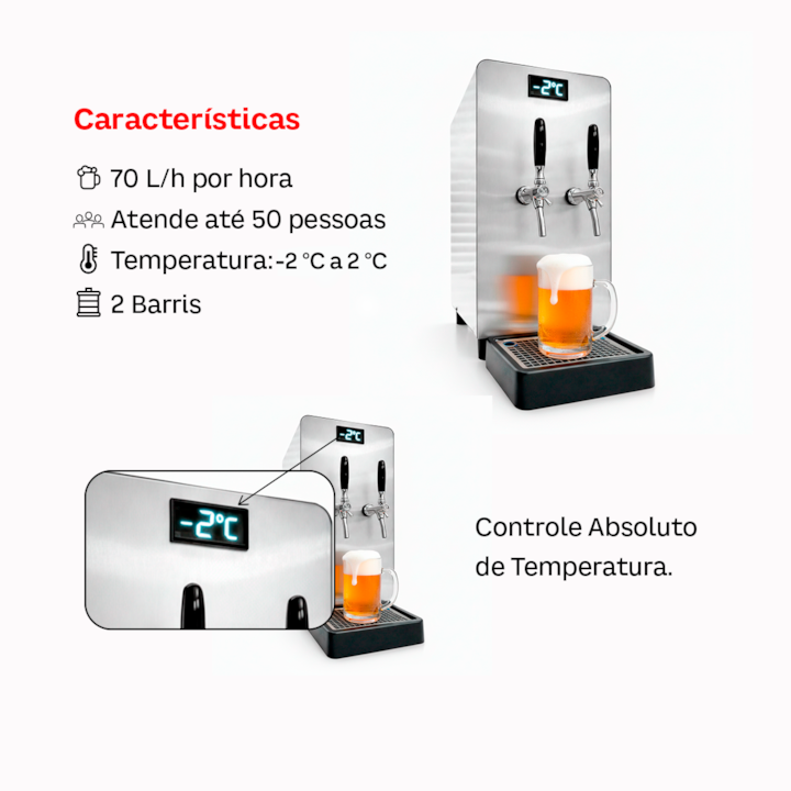 Chopeira Elétrica (Seminova) Hug 70L/h 2 Torneiras - 220v-2ce1c7b7-9a4b-413b-9ed9-581ff822191a
