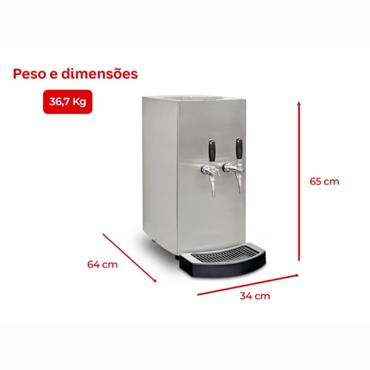 Chopeira Elétrica Slim 50L/h - 2 Torneiras-7a4c7060-4147-4609-8074-8b73e5910911