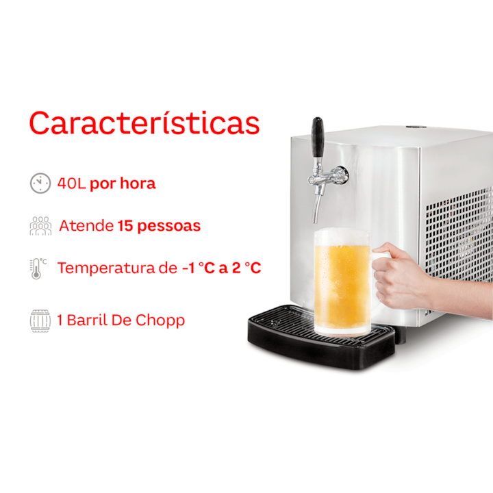 Chopeira Facile com Kit Extração de chopp - 220v-fb176126-3432-470b-b01c-2462731dab8a