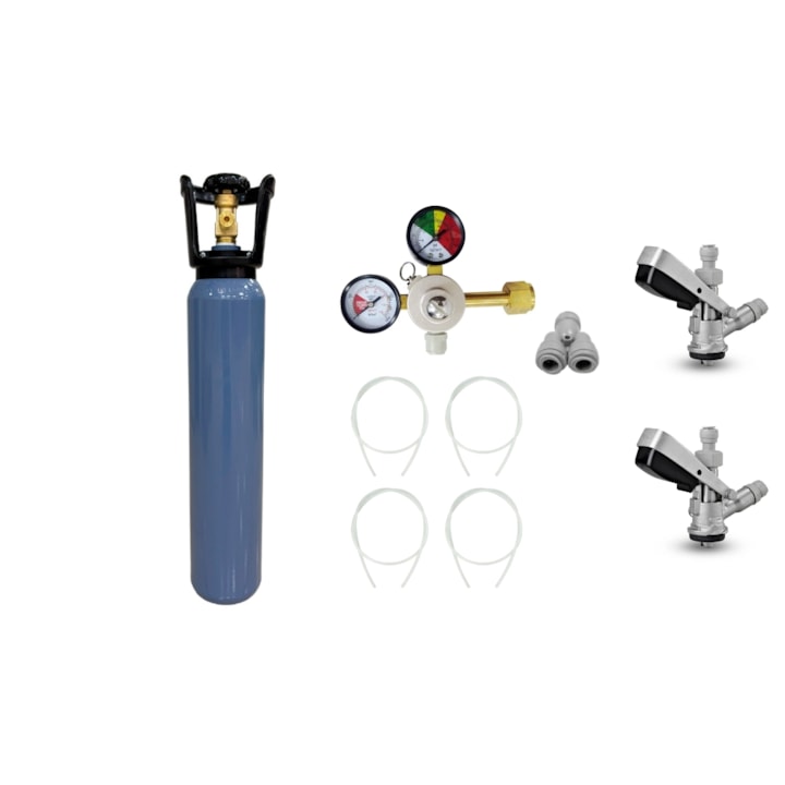 Kit Extração de Chopp com Cilindro de Gás - 2 Vias