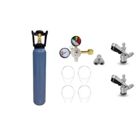 Kit Extração de Chopp com Cilindro de Gás - 2 Vias