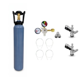 Kit Extração de Chopp com Cilindro de Gás - 2 Vias