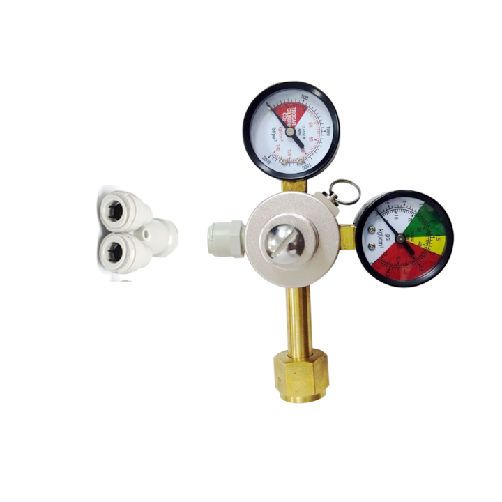 Válvula Redutora de Pressão com Manômetro e Engate Rápido de 2 Saídas - Mundi-df4f16df-1baf-4d81-a01f-0e779a01cc91